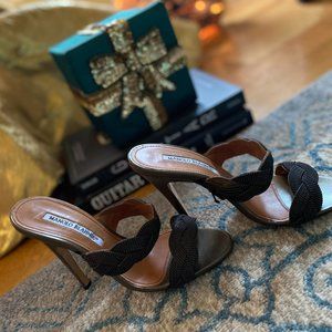 Manolo Blahnik Slide Heel in Metal Bronze - Size 36 (EU), 6 (US)